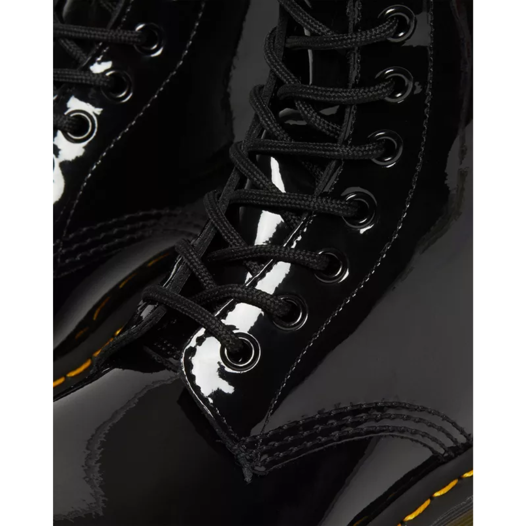 Dr. Martens Women’s 1460 Patent Leather Lace-Up Boots – Black
