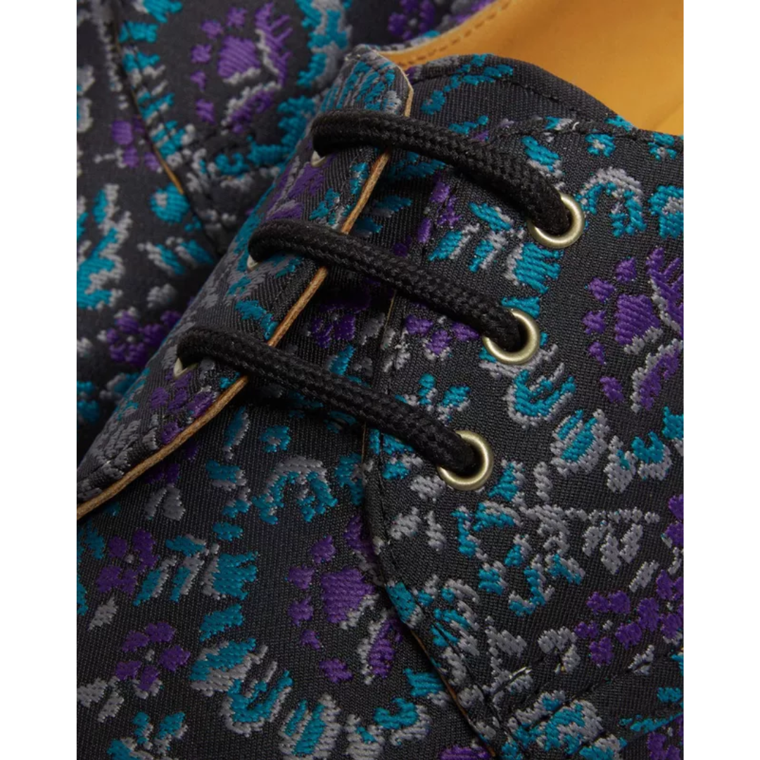 Dr. Martens Women's 1461 Floral Jacquard Oxford Shoes – Black/Purple