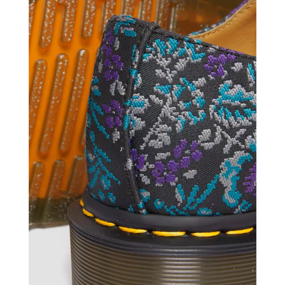 Dr. Martens Women's 1461 Floral Jacquard Oxford Shoes – Black/Purple