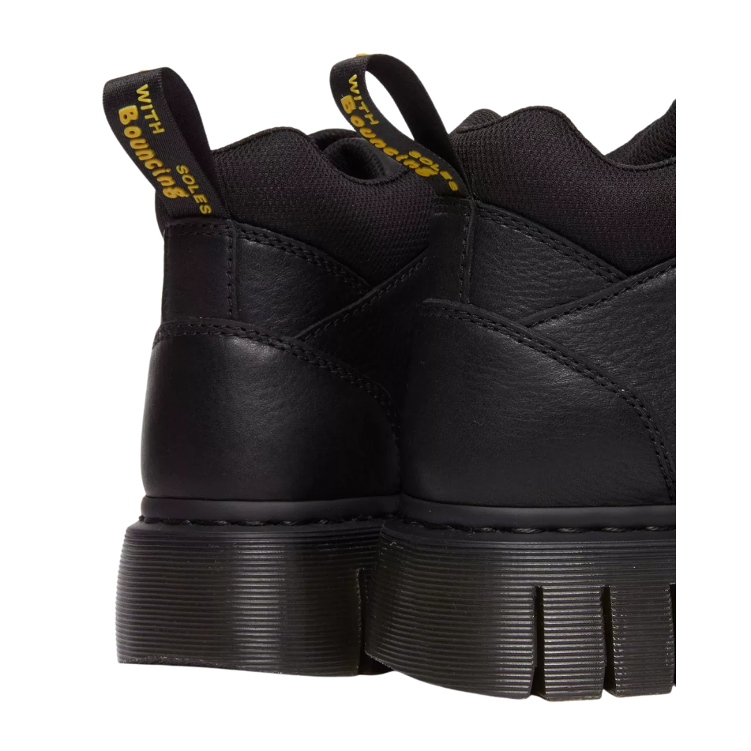 Dr. Martens Woodard Grizzly Leather Low Casual Boots – Black 31045001