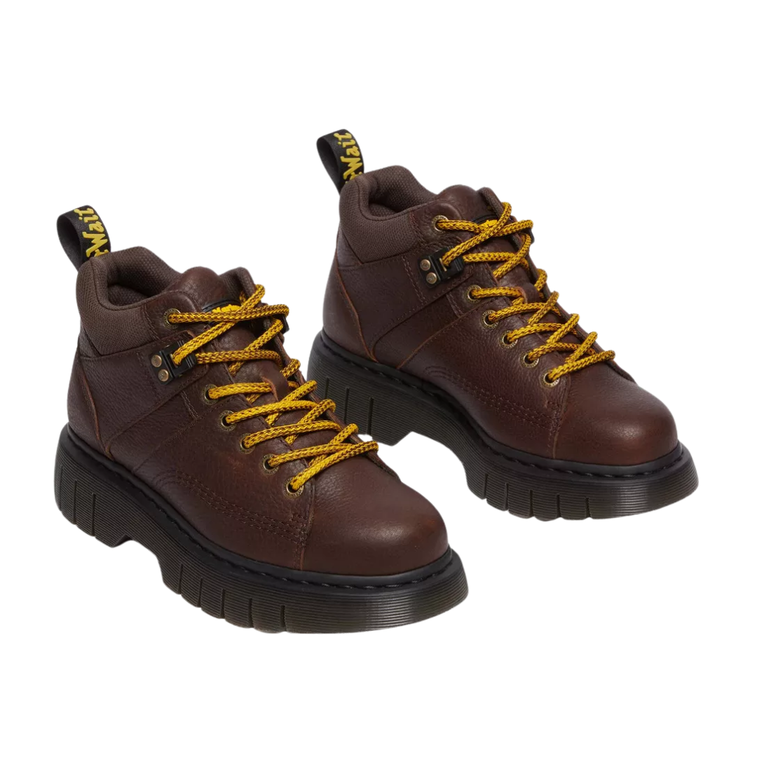 Dr. Martens Woodard Grizzly Leather Low Casual Boots – Brown 31045201
