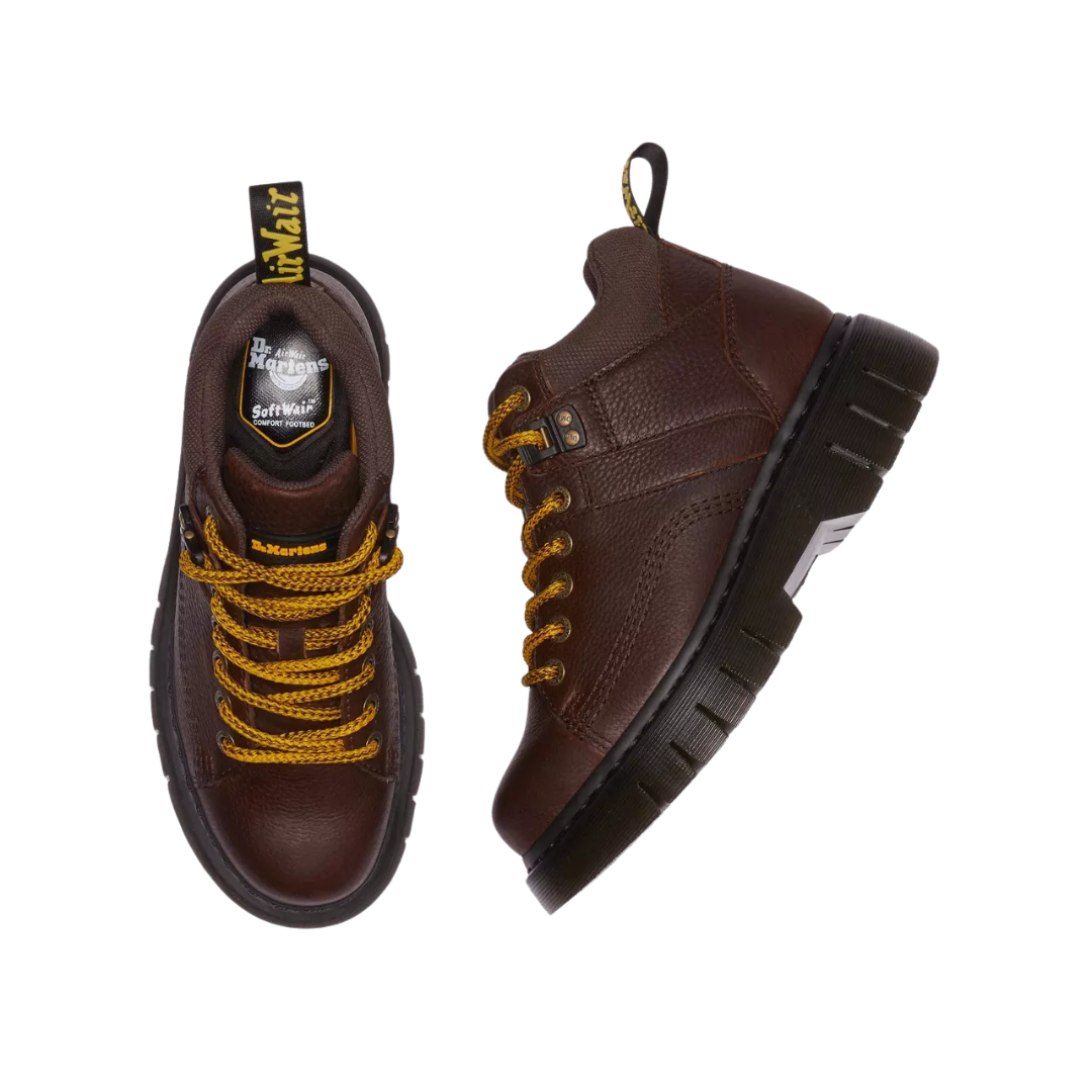 Dr. Martens Woodard Grizzly Leather Low Casual Boots – Brown 31045201