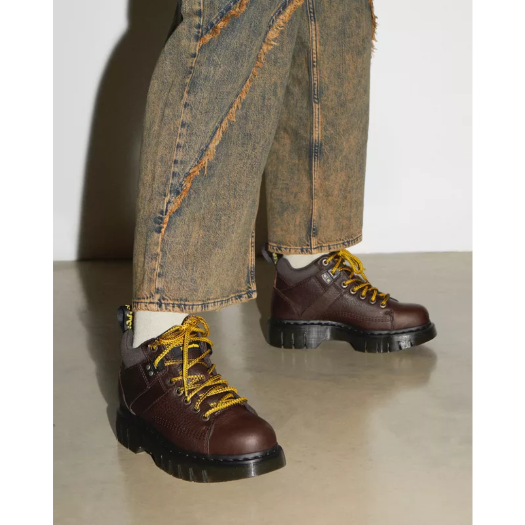 Dr. Martens Woodard Grizzly Leather Low Casual Boots – Brown 31045201