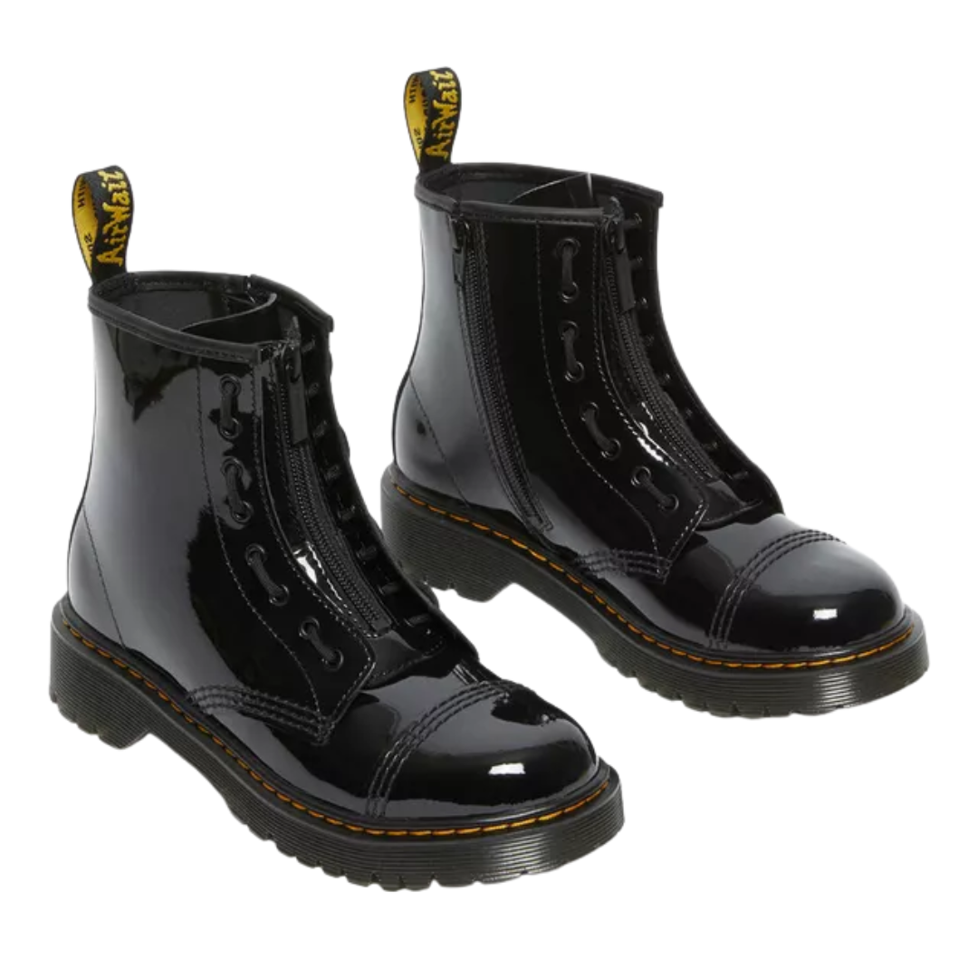 Dr. Martens Youth Sinclair Bex Patent Leather Boots – Black