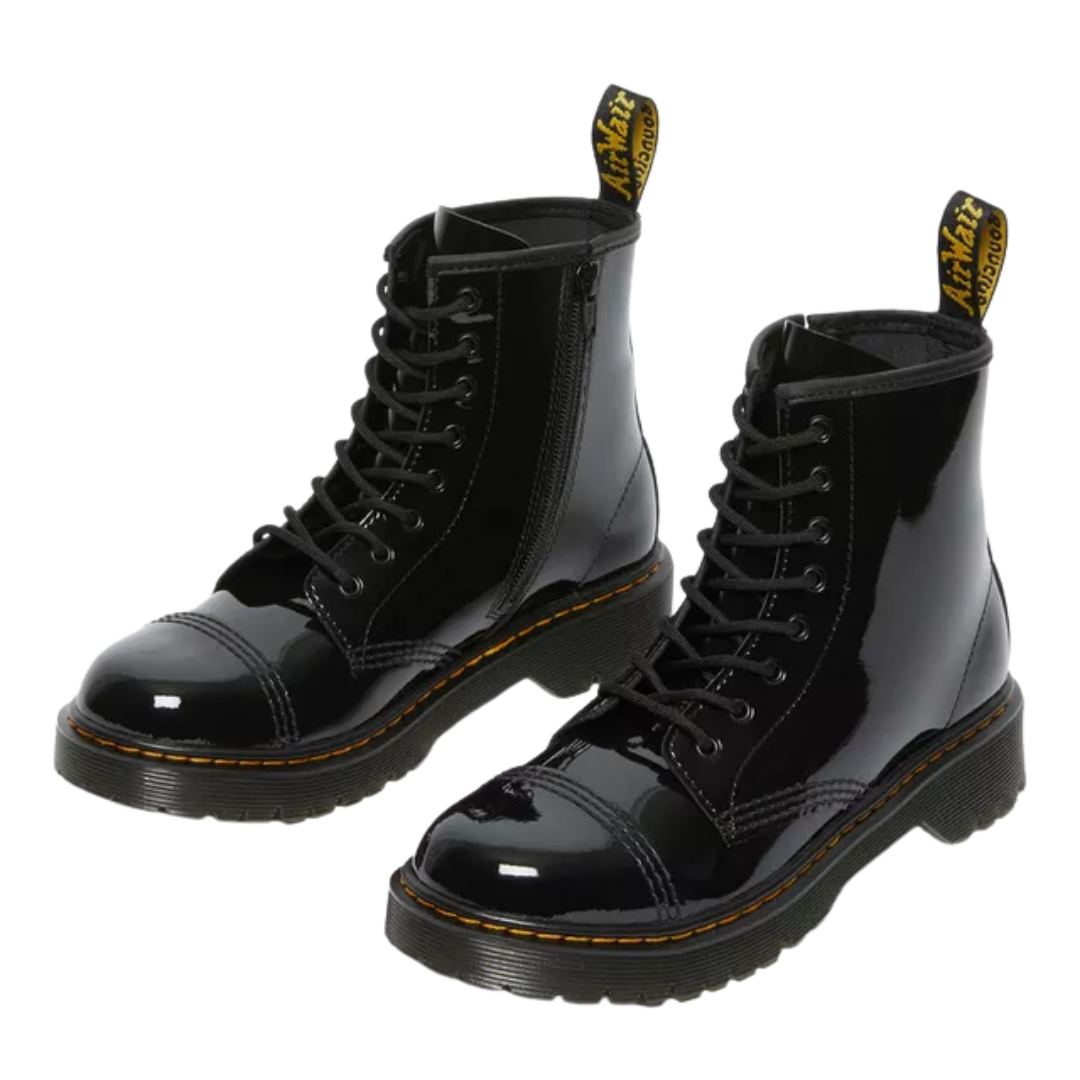 Dr. Martens Youth Sinclair Bex Patent Leather Boots – Black