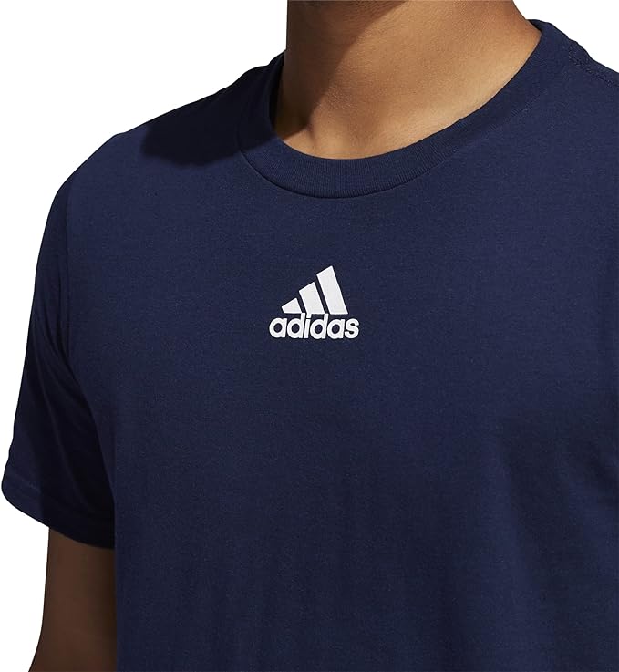 Adidas Men's Amplifier Regular Fit Cotton T-Shirt EK0175 Collegiate Navy