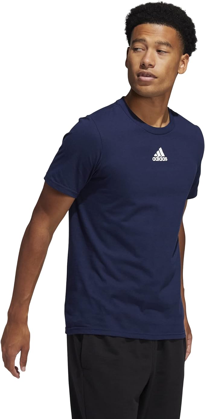 Adidas Men's Amplifier Regular Fit Cotton T-Shirt EK0175 Collegiate Navy