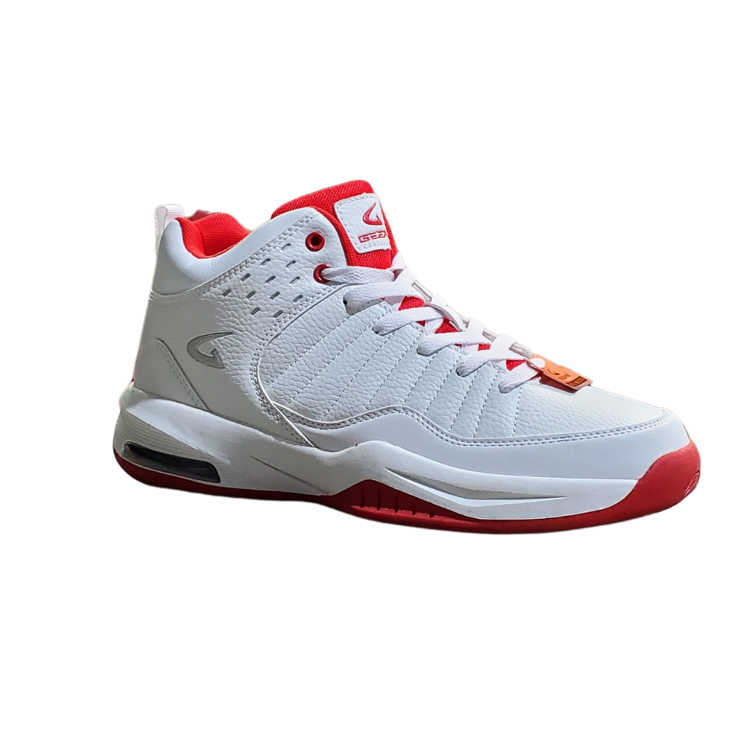 Geers Men's High-Top Sneaker White Wide Width