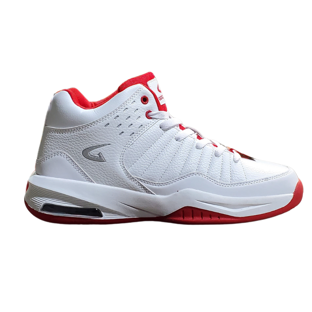 Geers Men's High-Top Sneaker White Wide Width