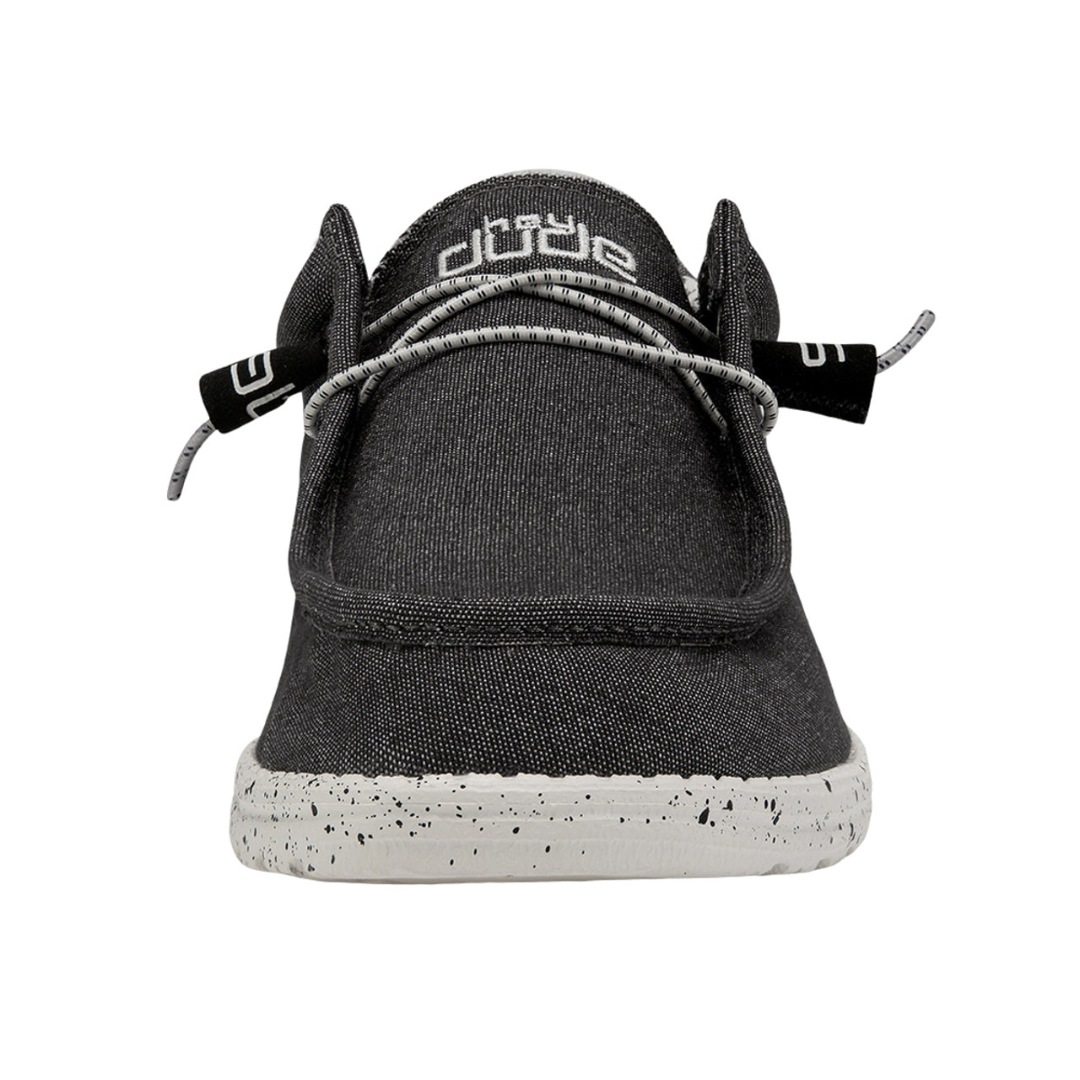 Hey Dude Men’s Wally Stretch Canvas Shoes – Opal Black 40022-1HX