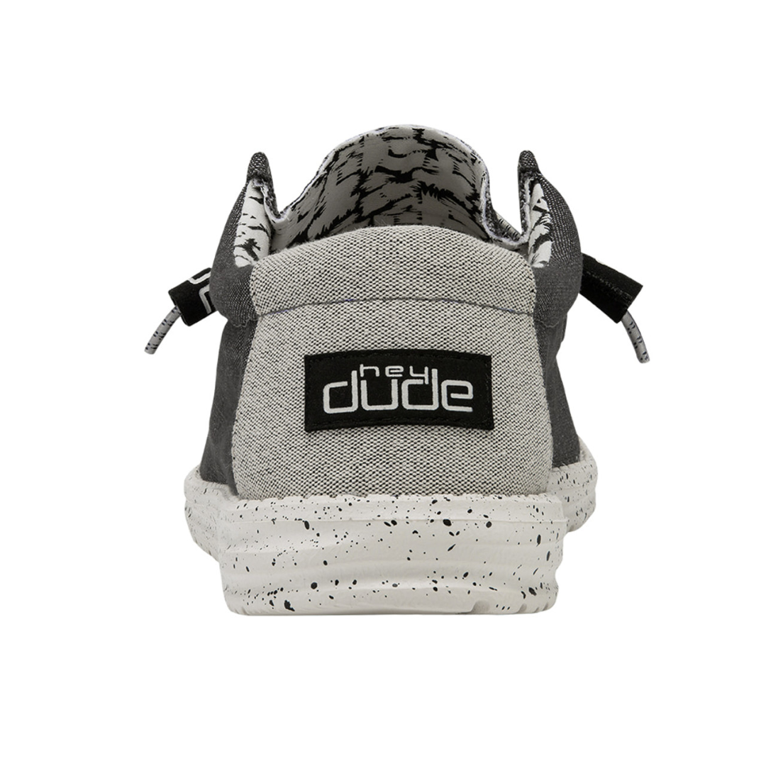 Hey Dude Men’s Wally Stretch Canvas Shoes – Opal Black 40022-1HX