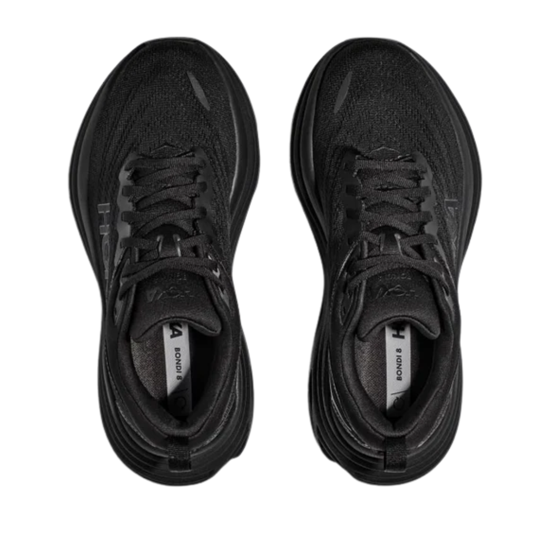 Hoka Women’s Bondi 8 Running Black Shoes (Wide Width) – 1123202BBLC