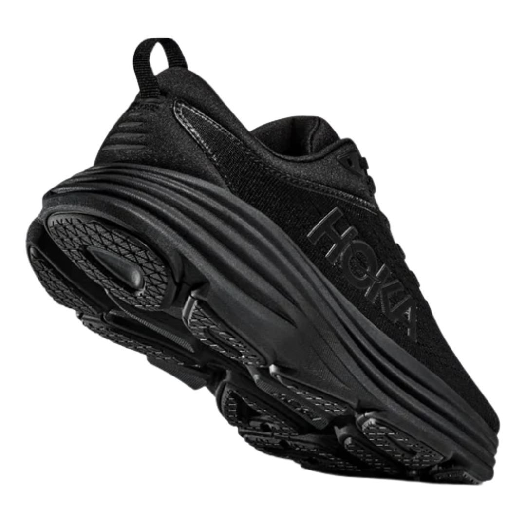 Hoka Women’s Bondi 8 Running Black Shoes (Wide Width) – 1123202BBLC