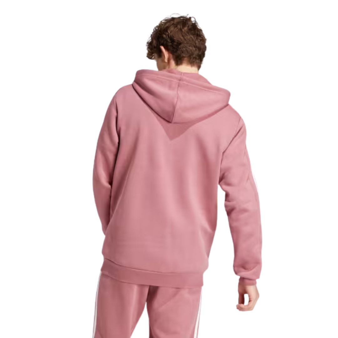 Adidas Men's Essentials Fleece 3-Stripes Full-Zip Hoodie – IX0166