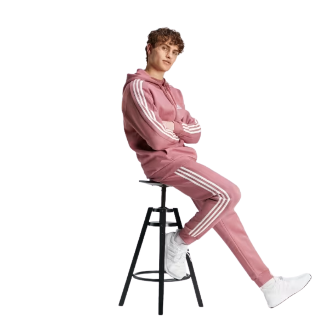 Adidas Men's Essentials Fleece 3-Stripes Full-Zip Hoodie – IX0166