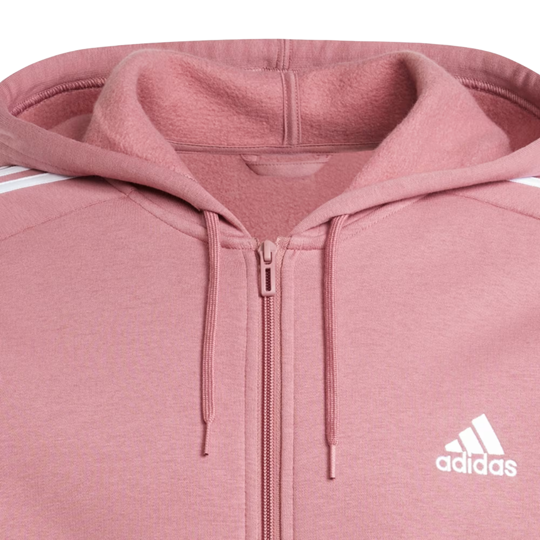 Adidas Men's Essentials Fleece 3-Stripes Full-Zip Hoodie – IX0166