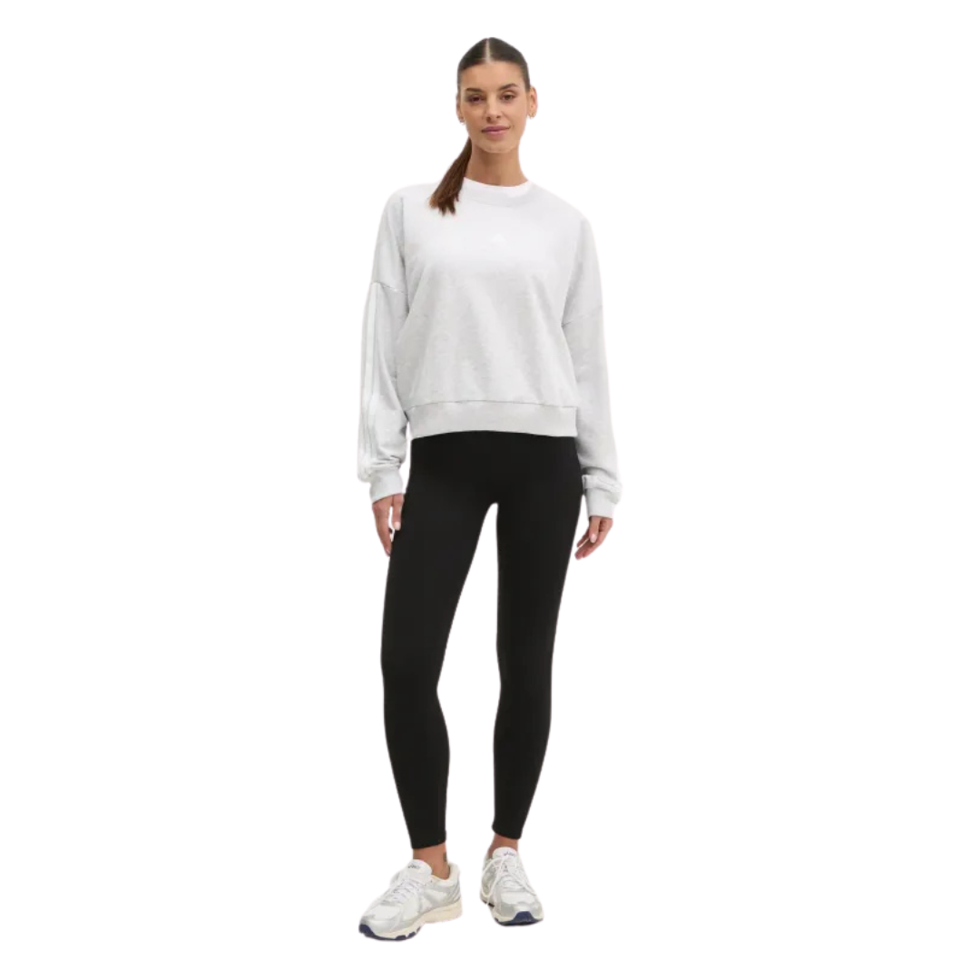 Adidas Women's Sweatshirt Essentials 3-Stripes French Terry Grey JD5292