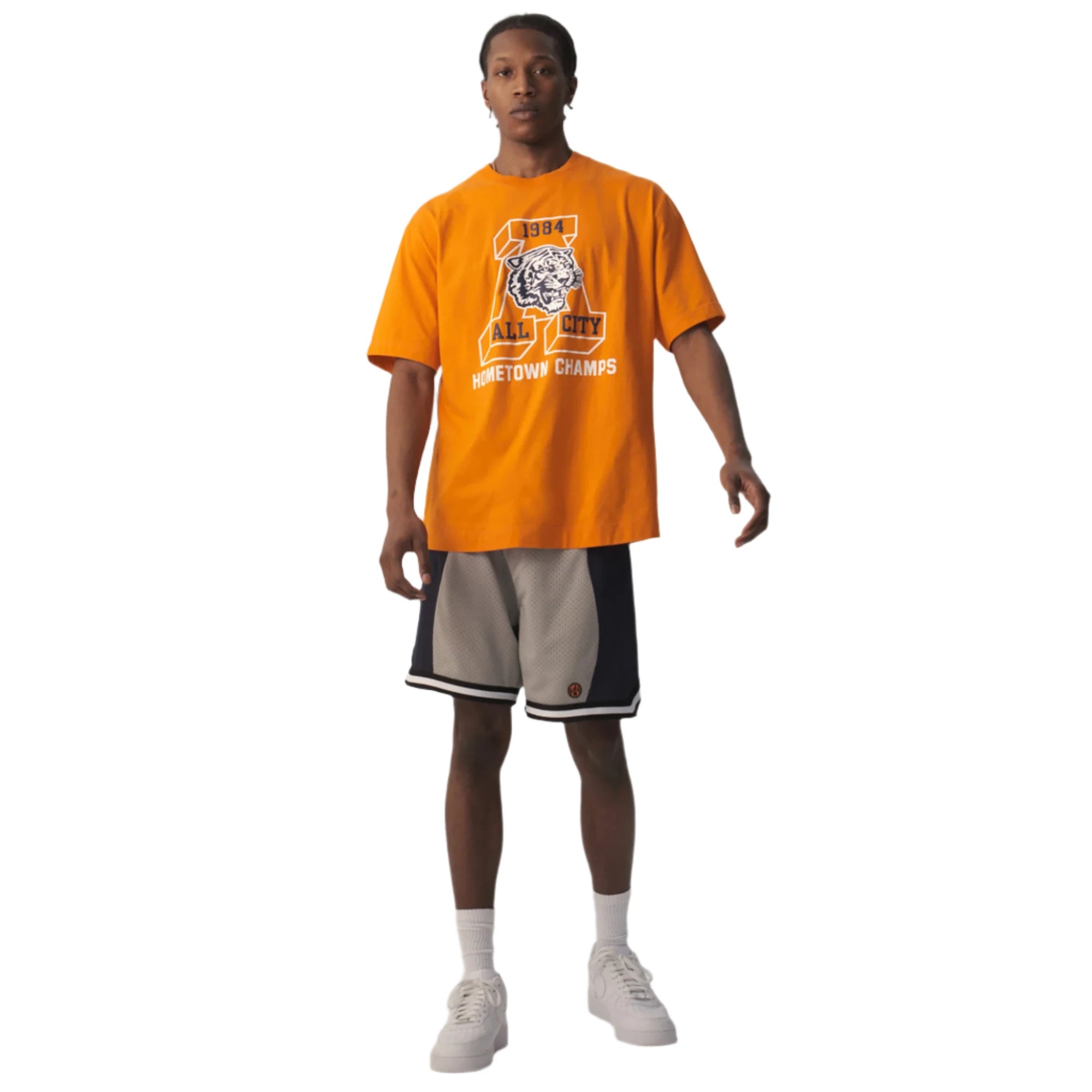 Short en maille All City Just Don bleu marine et gris