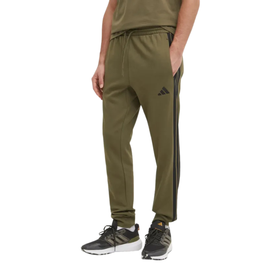 Adidas Essential 3 Stripes Fleece Pants Olive JE8150