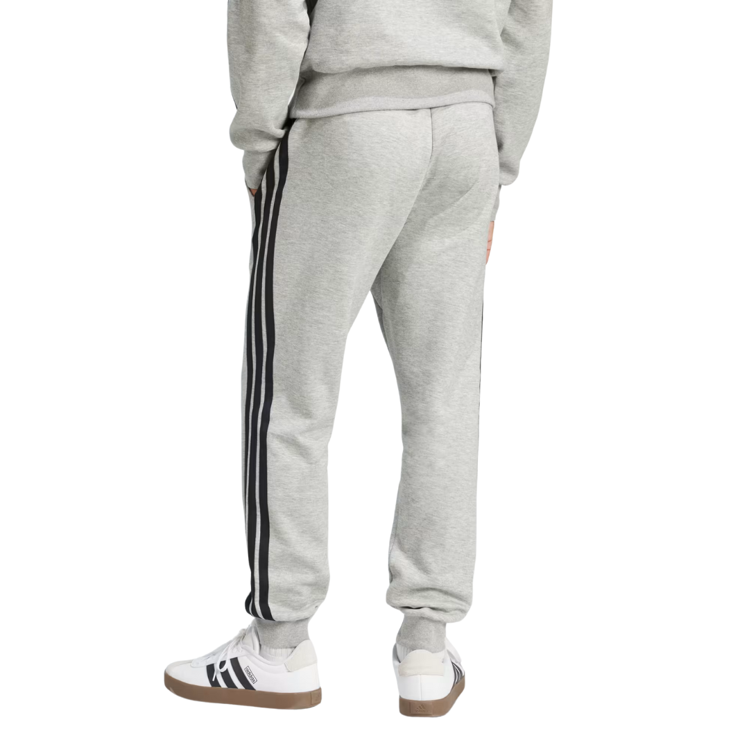 Adidas Essential 3 Stripes Fleece Pants Gray