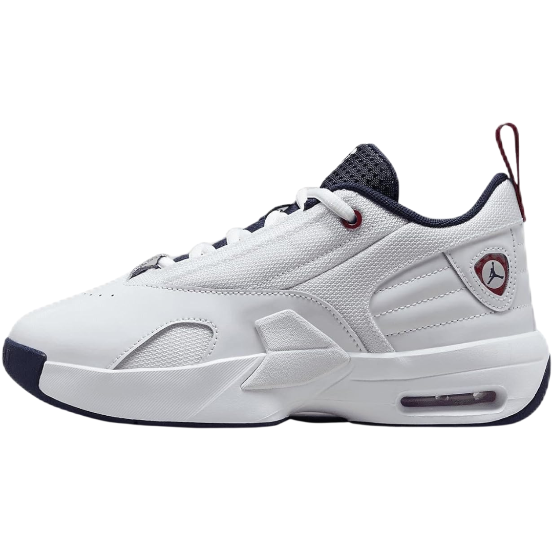 Jordan Max Aura 6 Big Kids' Shoes (FQ8297-100, White/Varsity Red/Midnight Navy)
