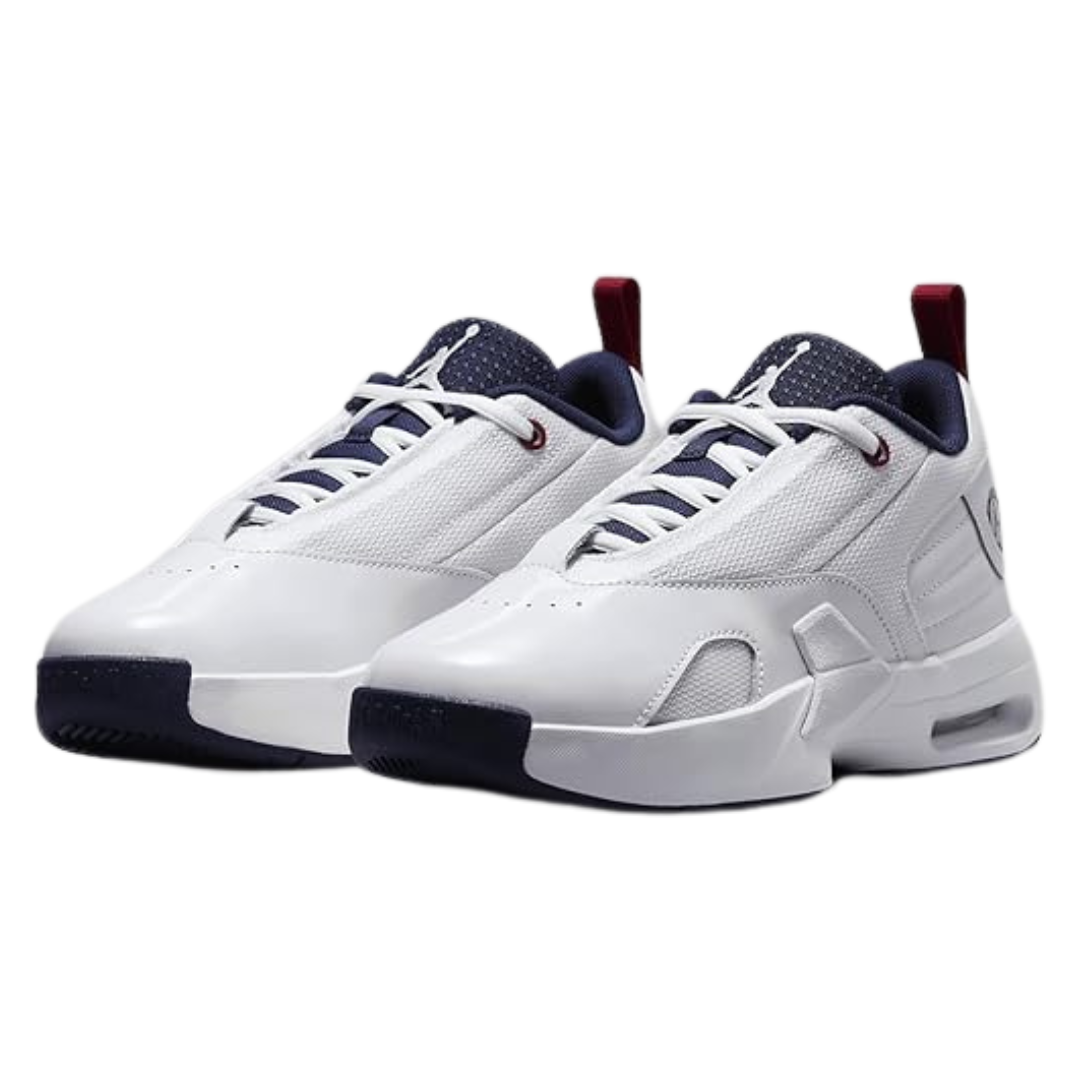 Jordan Max Aura 6 Big Kids' Shoes (FQ8297-100, White/Varsity Red/Midnight Navy)