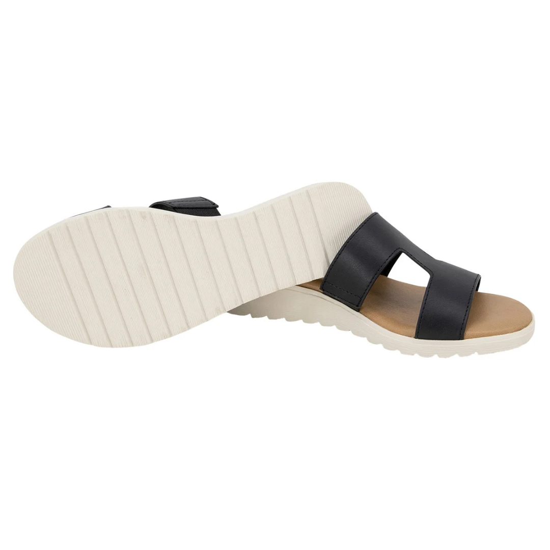 Kensie Elena Women's Black H- Band Sandals KS241260