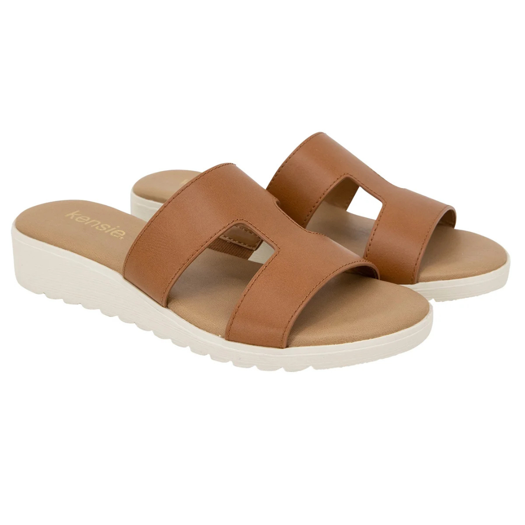 Kensie Elena Women's Cognac H- Band Sandals KS241261