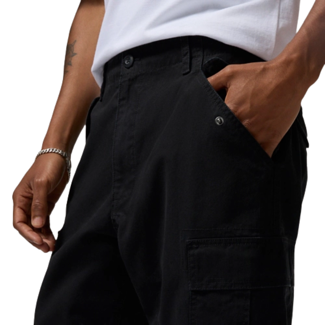 LCKR Men’s C-24 Cargo Black Pants – Relaxed Fit Utility Streetwear LMWP057BK