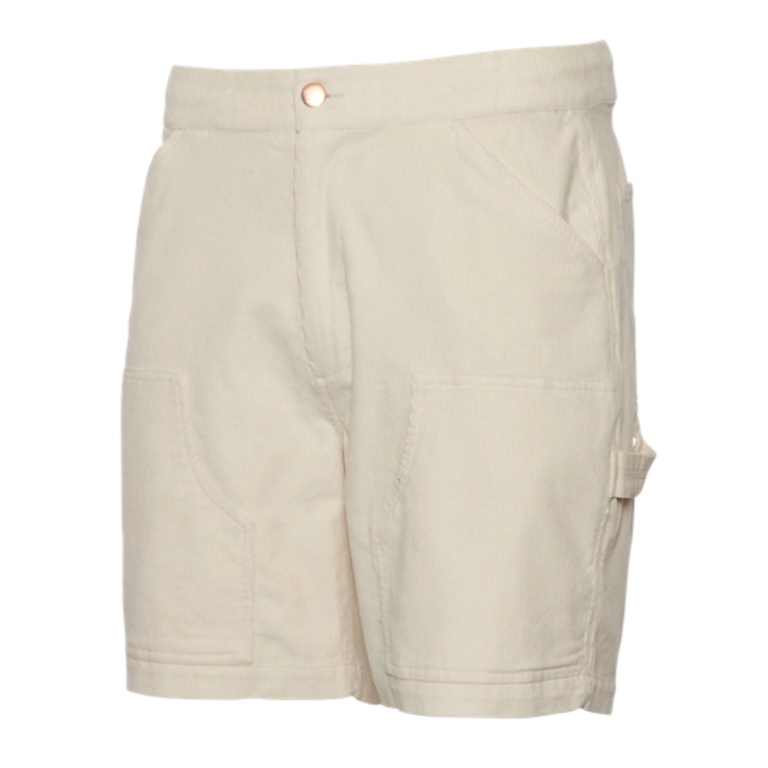 LCKR Men’s Painters Corduroy Shorts – Cream LMWS293CK