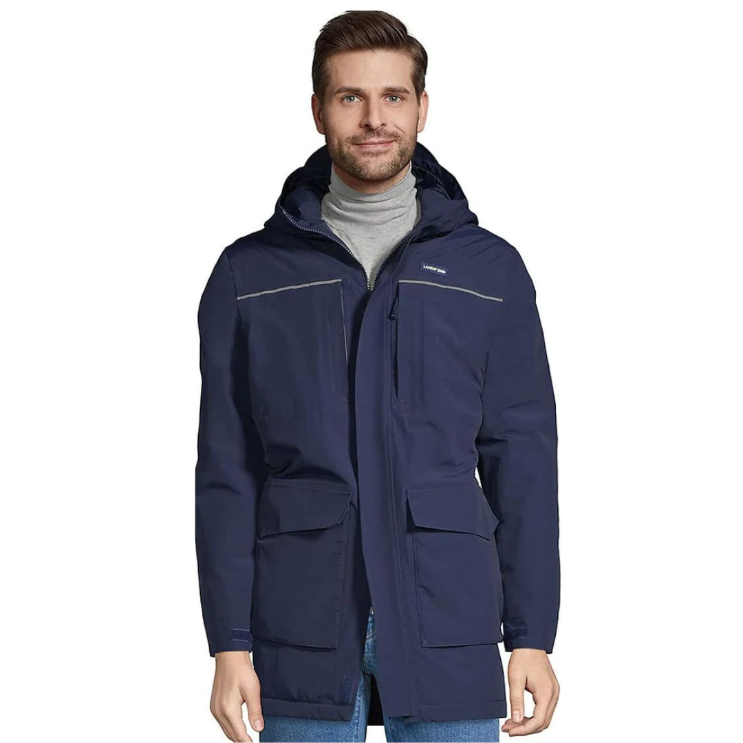 Lands' End Men's Squall Hooded Jacket Navy