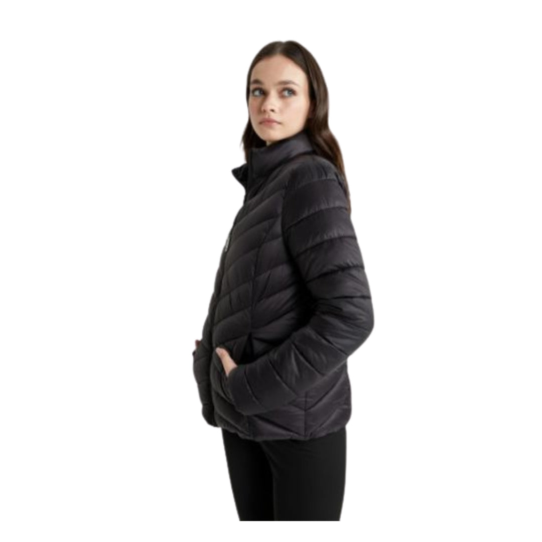Lands End Women s Black Puffer Jacket Color Black Size S