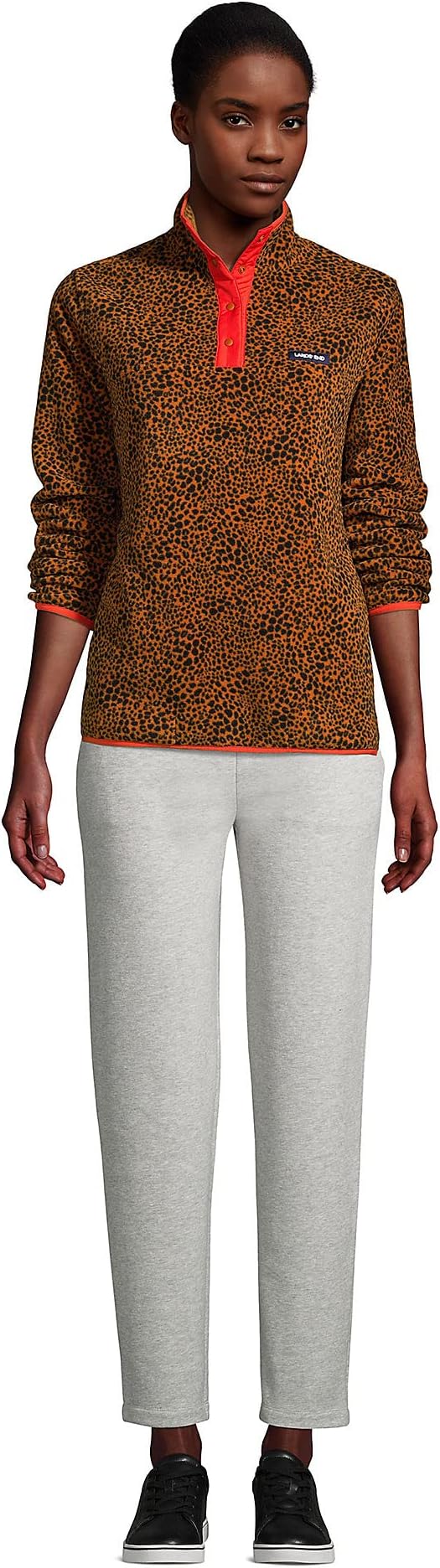 Pull en polaire Heritage à col pression pour femme de Lands' End