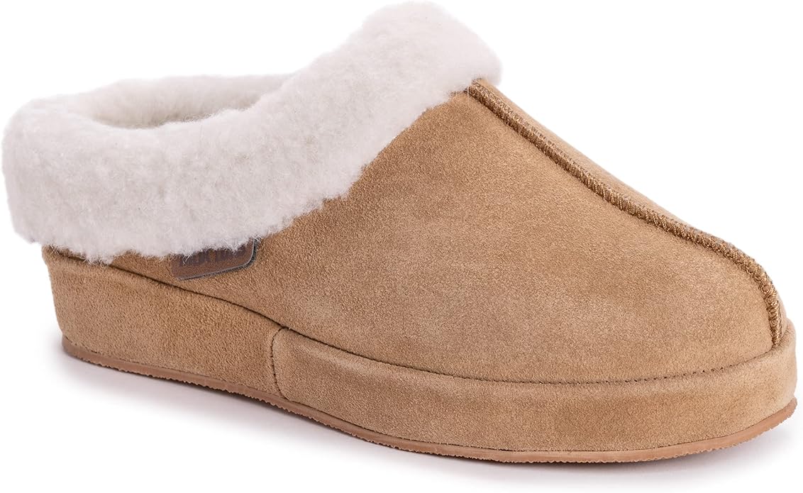 Muk Luks Women's Leather Goods Serafine Clog Slipper - Camel