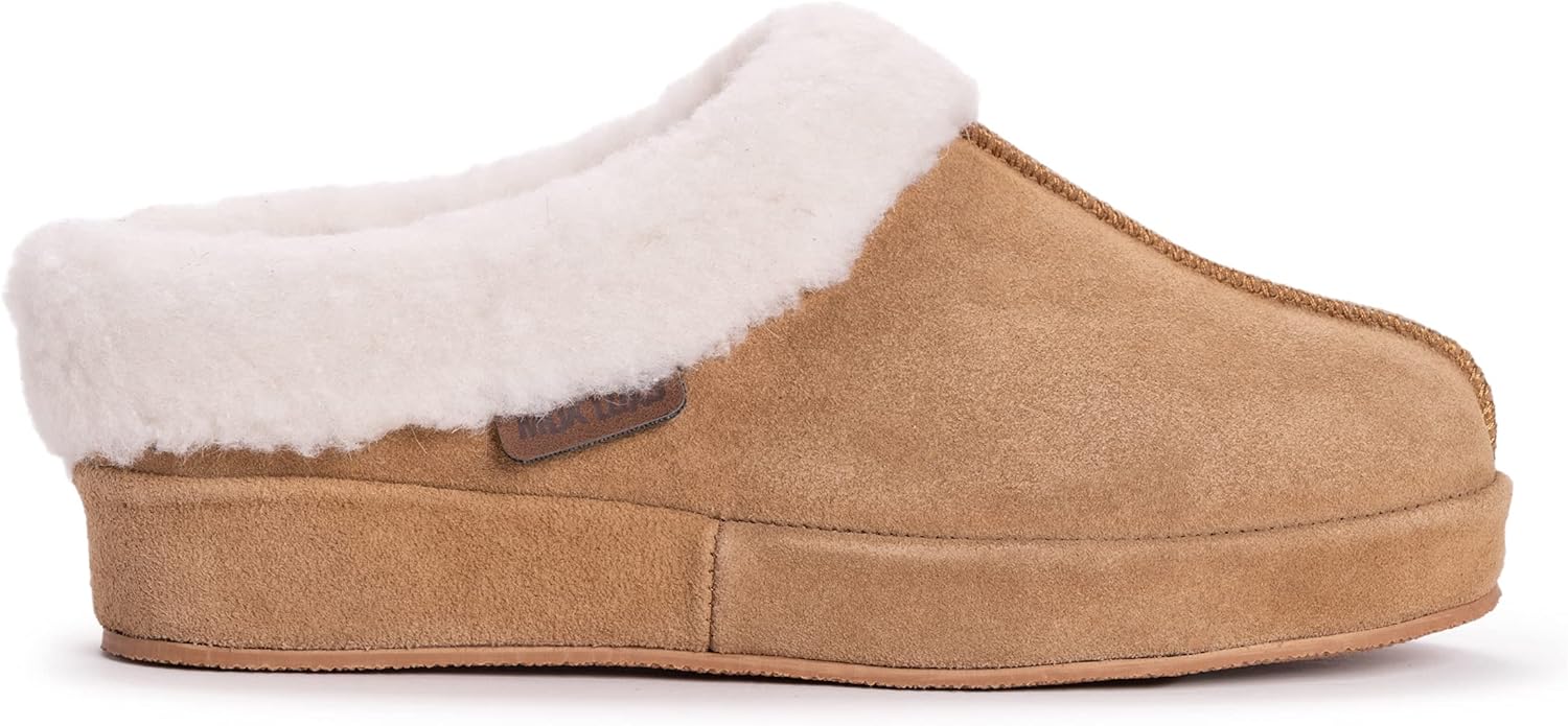 Muk Luks Women's Leather Goods Serafine Clog Slipper - Camel