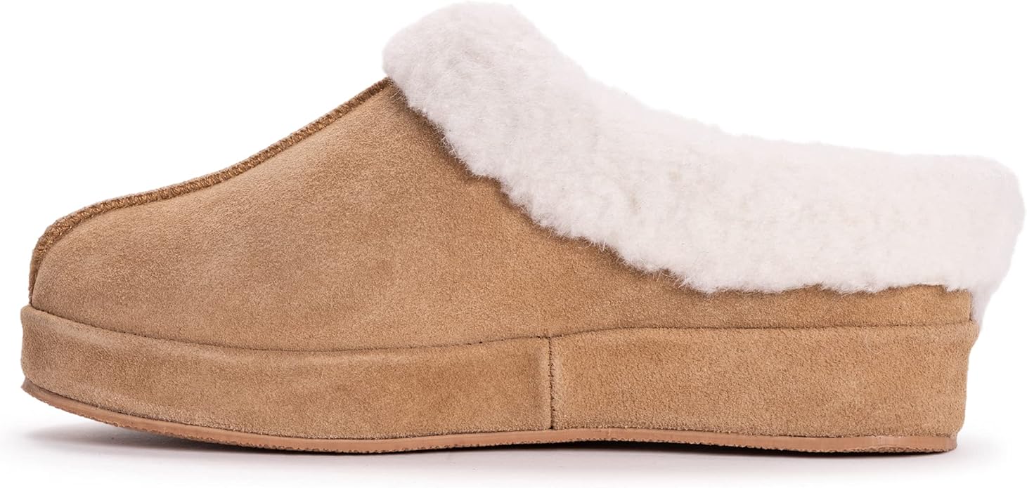 Muk Luks Women's Leather Goods Serafine Clog Slipper - Camel