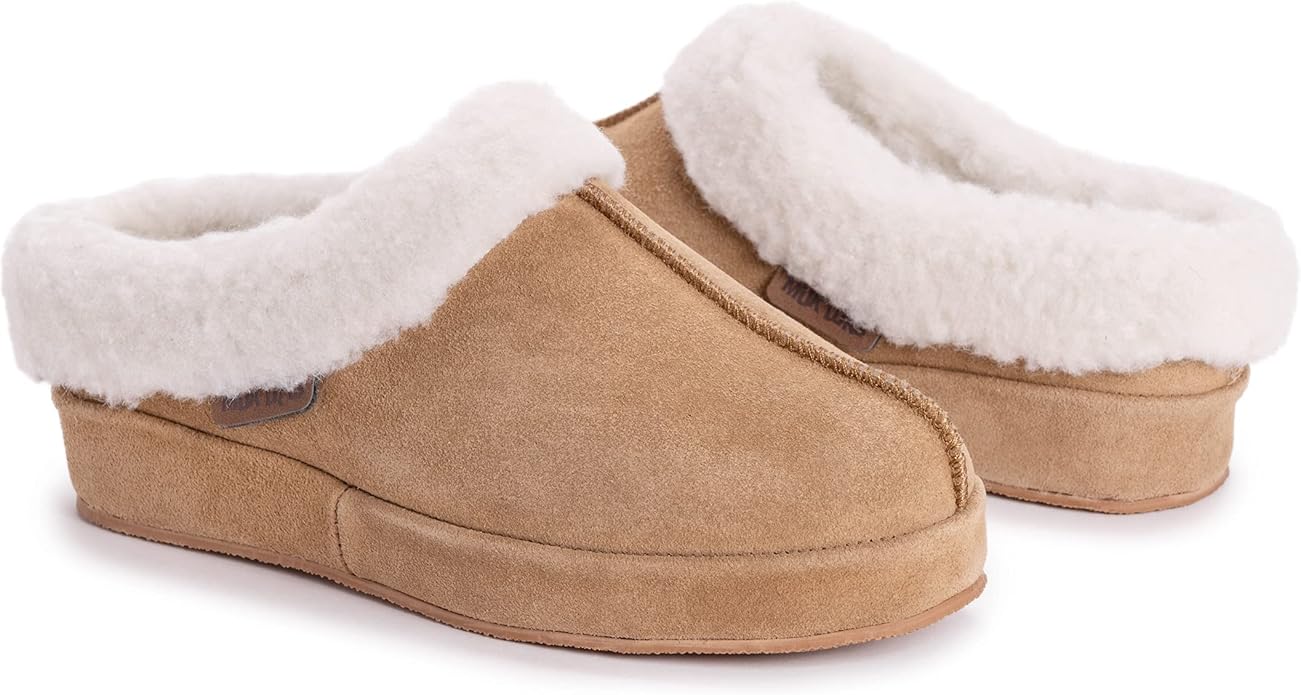 Muk Luks Women's Leather Goods Serafine Clog Slipper - Camel