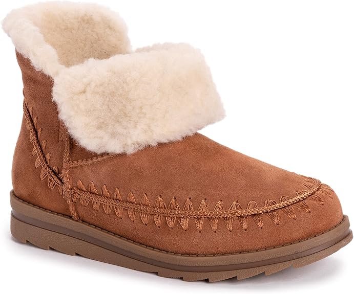 Muk Luks Women's Ziggy Melrose Bootie Fashion Boot Cognac