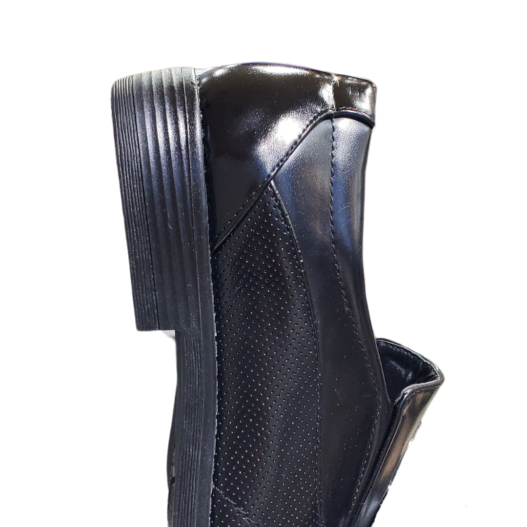 Marco Vitale Black Square Toe Dress Shoes - 40052