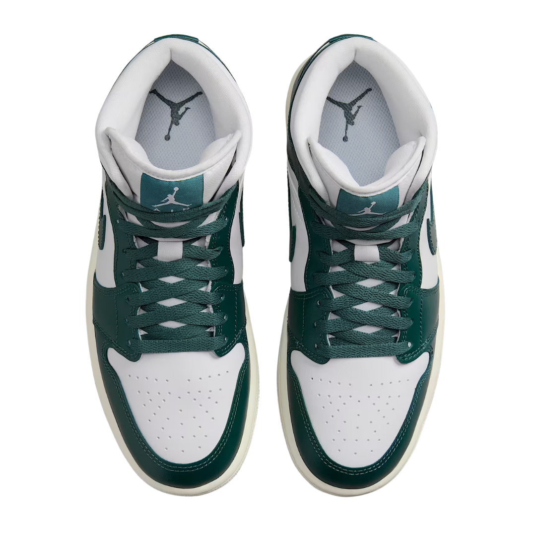 スニーカー Nike air jordan 1 mid women shoes BQ6472-133 Nike WMNS Air Jordan 1 Mid White Oxidized Green BQ6472-133
