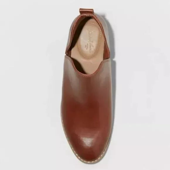 Universal Thread Nora Women's Faux Leather Cut Out Ankle Bootie Cognac