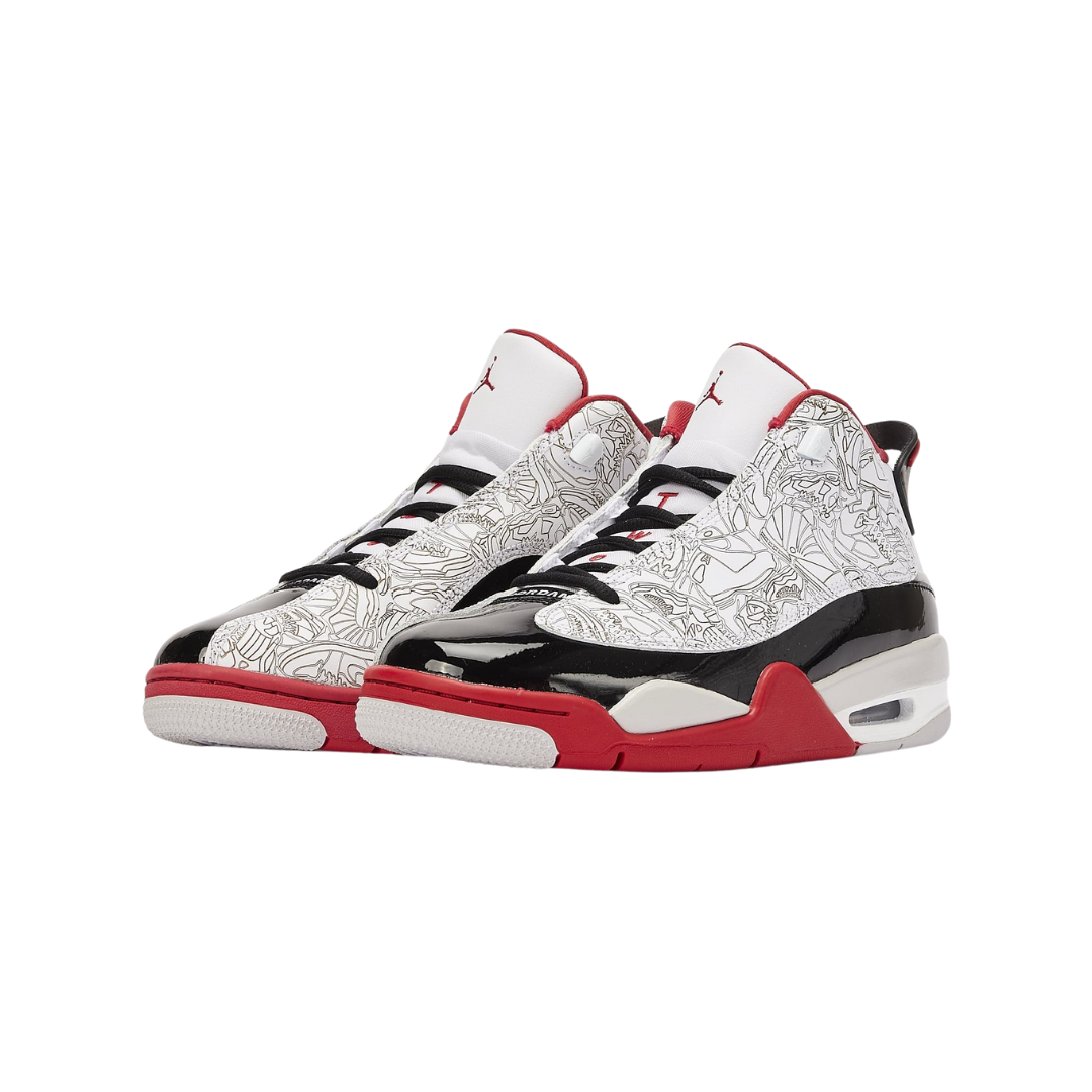 Air Jordan Dub Zero (GS) DV1360 160 Blanc/Vrai Rouge-Noir