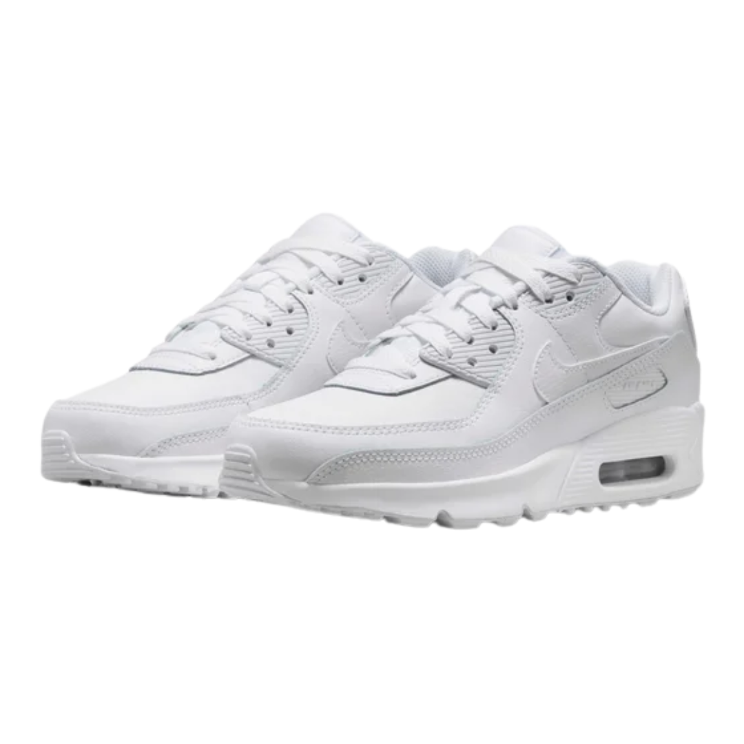 Nike Big Kids'  Air Max 90 Shoes – White/Metallic Silver HF6358-102