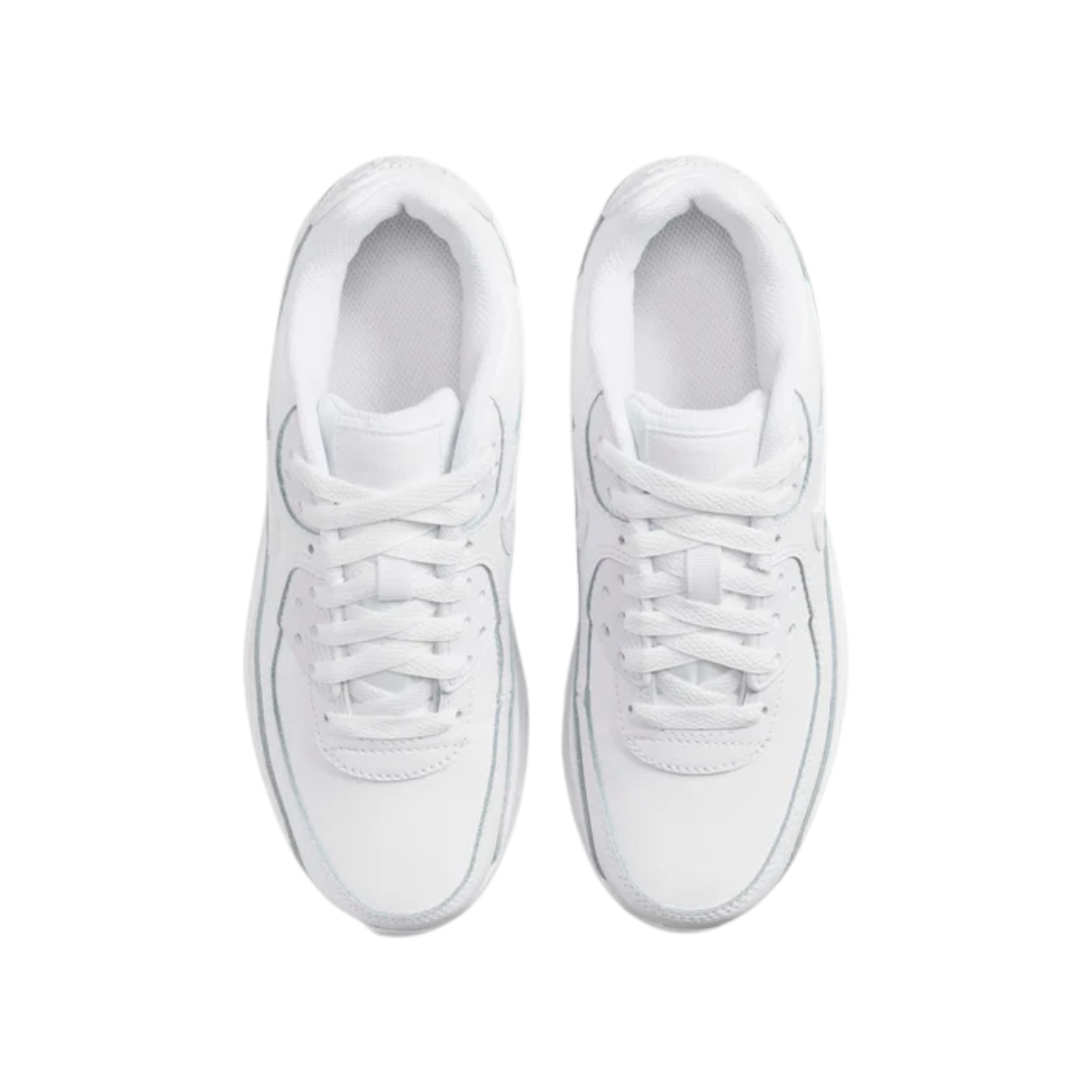 Nike Big Kids'  Air Max 90 Shoes – White/Metallic Silver HF6358-102