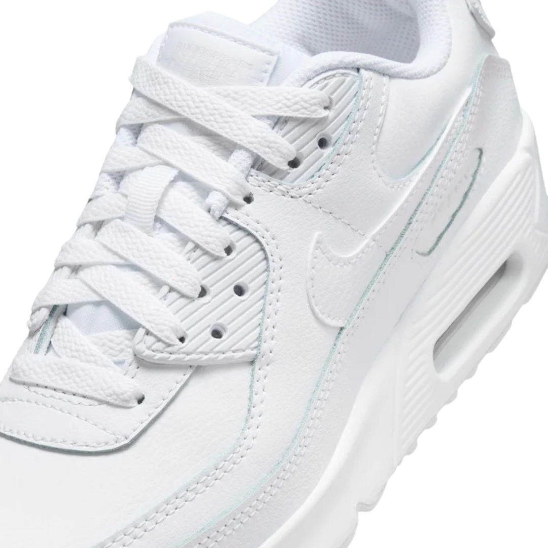 Nike Big Kids'  Air Max 90 Shoes – White/Metallic Silver HF6358-102