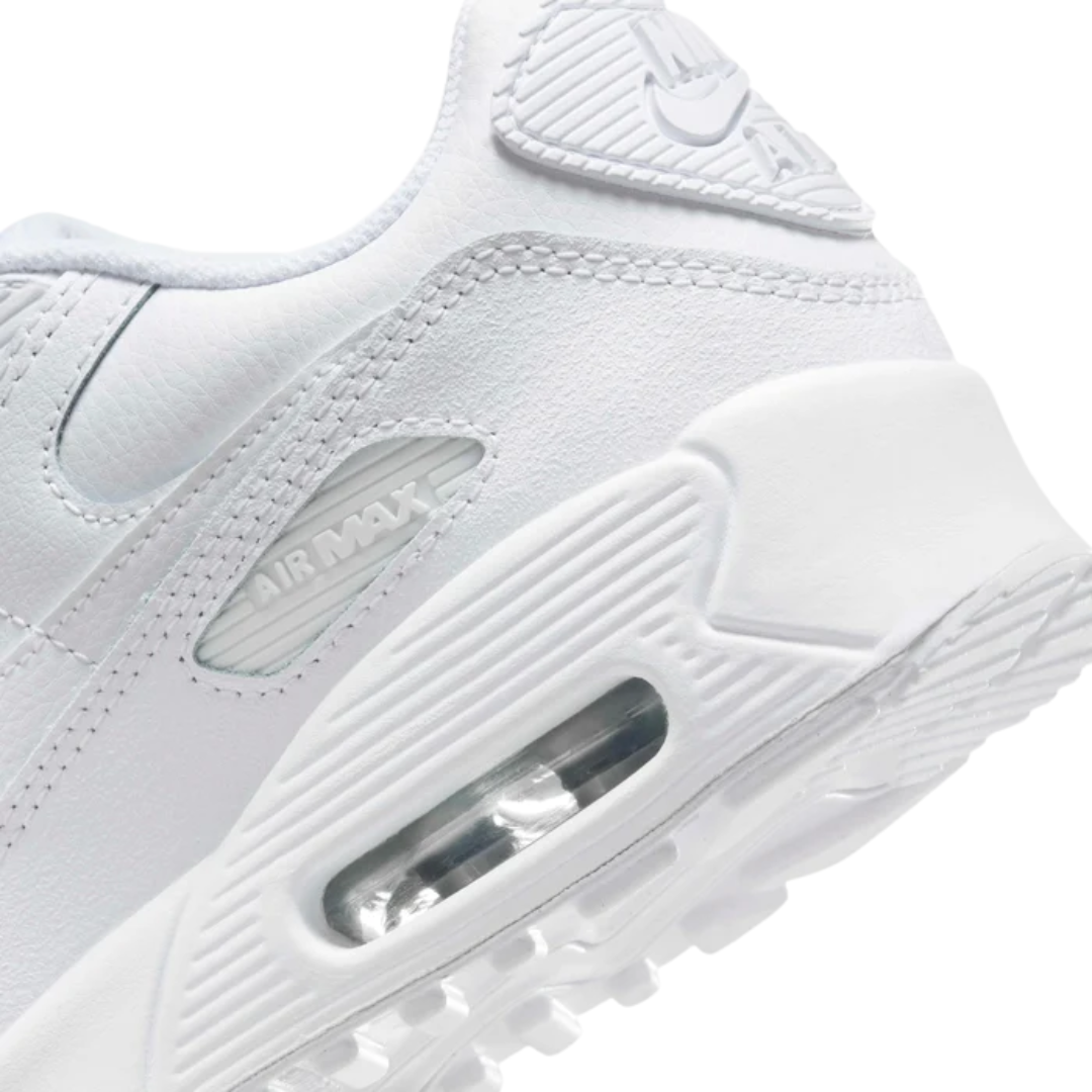 Nike Big Kids'  Air Max 90 Shoes – White/Metallic Silver HF6358-102