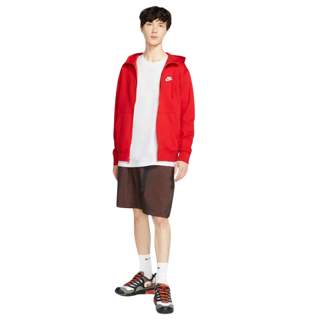 Nike Men's Fleece Zip Up Hoodie Red BV2645-657