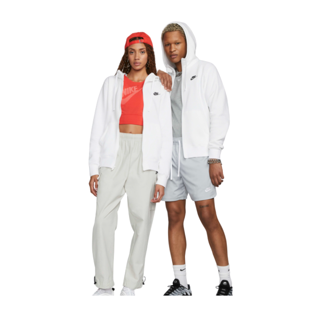 Nike Women's Sportswear Club Fleece White Hoodie