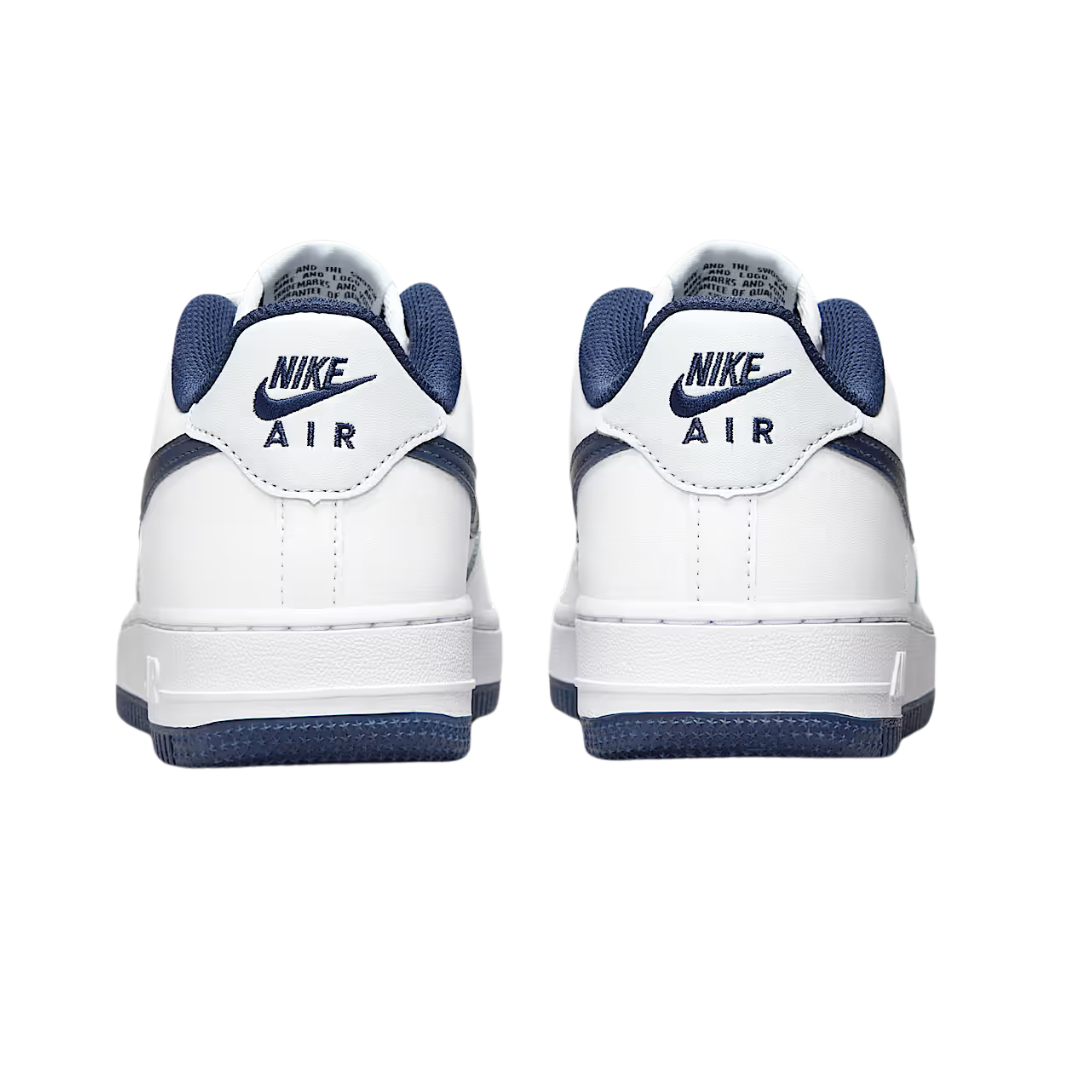 Nike Big Kids Air Force 1 (GS) White/Navy Shoes FV5948-104