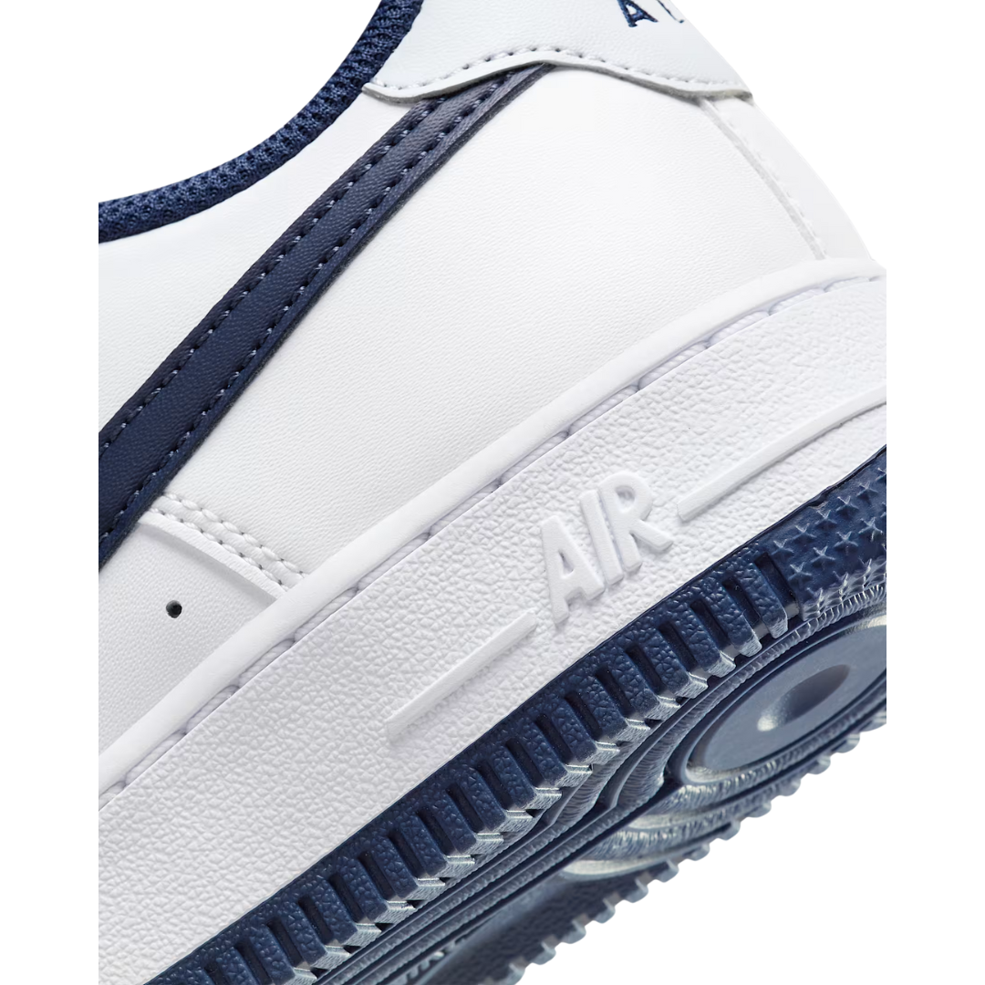 Nike Big Kids Air Force 1 (GS) White/Navy Shoes FV5948-104
